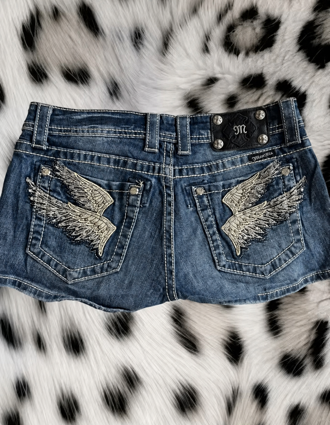 Jeansowe Szorty Y2K „ANGEL WINGS”
