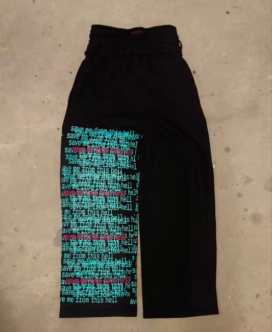 Baggy Dresy Y2K „I HATE YOU”