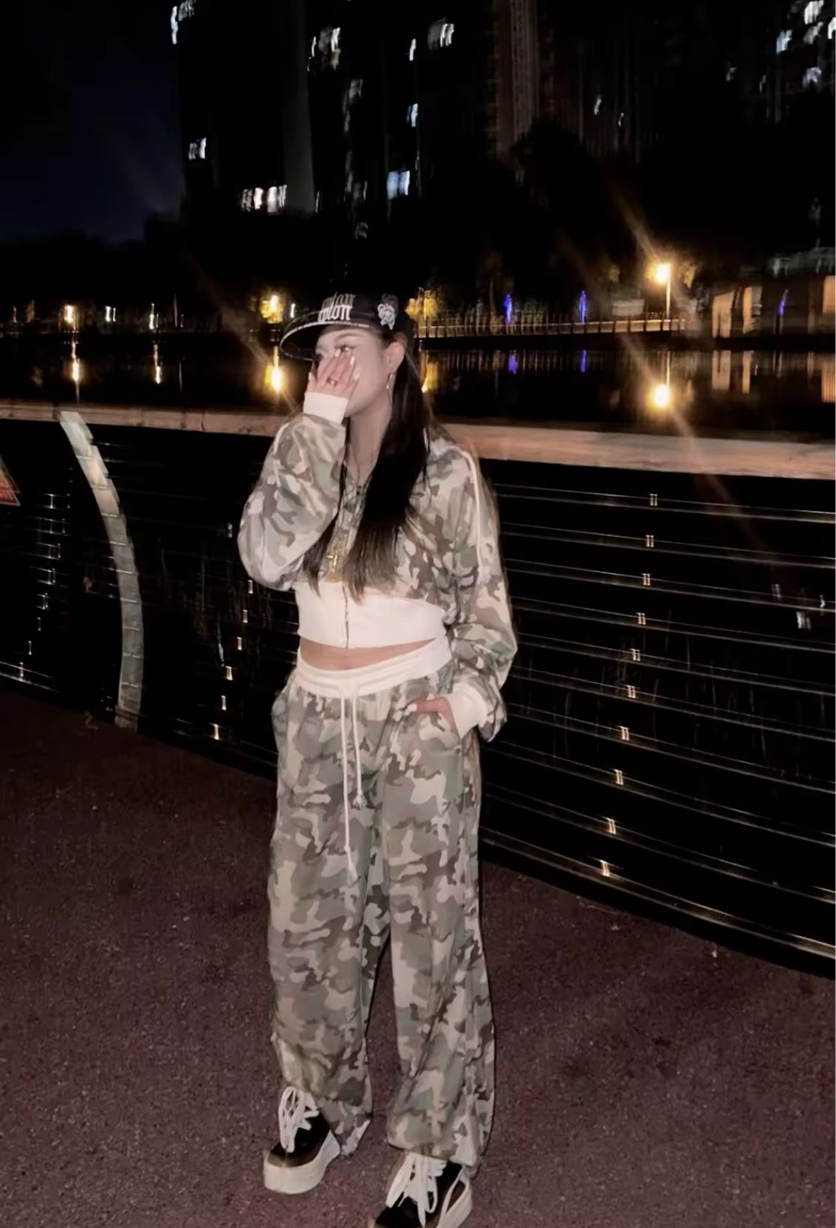 Krótka bluza camo „5”