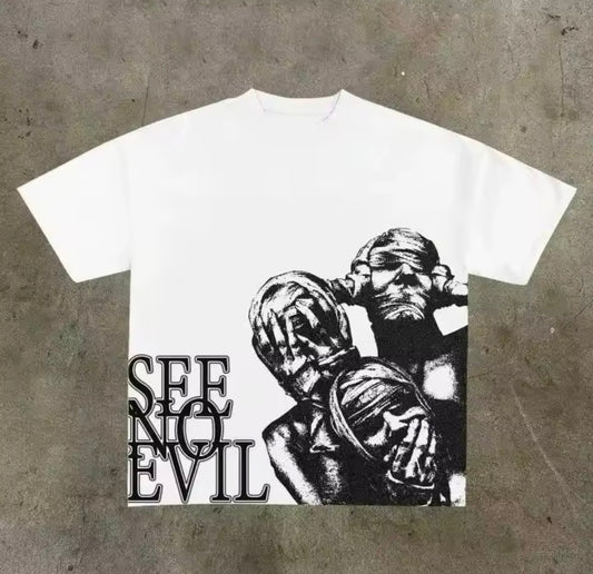 Koszulka Oversize Y2K „SEE NO EVIL”